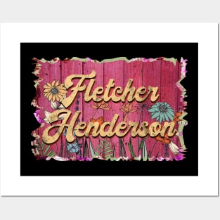 Classic Henderson Personalized Flowers Proud Name Posters and Art